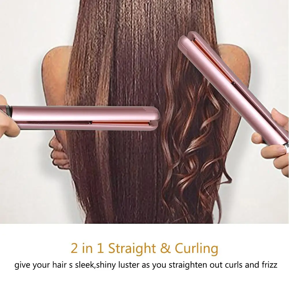 Ceramic Negative Ion Dual-use of Straightening and Curling Hair Straightener Hair Curler Rotating Adjustable Temperature Flat Ceramic Negative Ion Dual-use of Straightening and Curling Hair Straightener Hair Curler Rotating Adjustable Temperature Flat