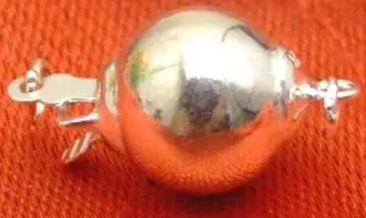 

10mm Stering Silver S925 round ball single string clasp -GP22 Wholesale/retail Free ship