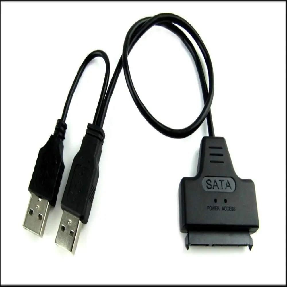 

1pc Hot SATA to USB 2.0 To 7 15 22pin Adapter Cables External Power For 2.5'' Ssd Hdd Hard Disk Drive Converter