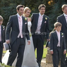 Костюмы заказ портной утро Стиль Смокинги для женихов уголь Вернуться Vent Best человек Костюмы(куртка+ Брюки для девочек+ галстук+ жилет