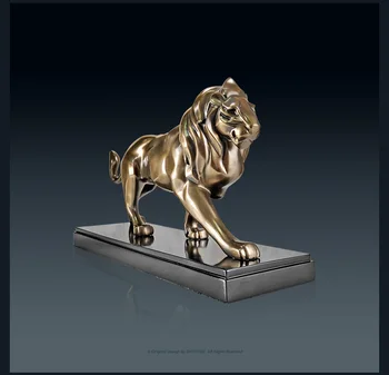 

Fine cold cast resin and Brass lion male lion Wang authority Home Furnishing office decoration crafts gifts Statue Sculpture