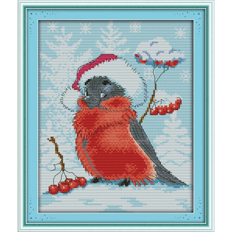 

Everlasting love Christmas bird Ecological cotton Chinese cross stitch kits counted stamped 14CT 11CT new year sales promotion