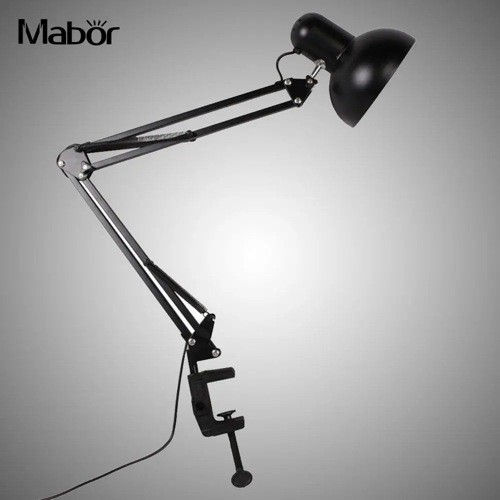 

LED Flexible Adjustable Swing Arm Clamp Table Lamp Lighting Fixture US plug Suitable for any workshops, home or office.