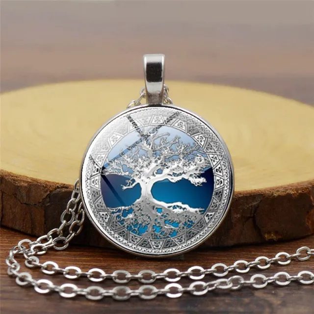 Price Hot Tree of Life Crystal Round Small Pendant Necklace Gold Silver Colors Bijoux Collier Elegant Women Jewelry Gifts 