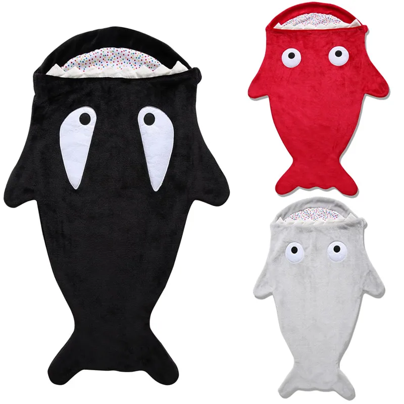 

Spring Autumn Upgrade Coral Fleece Shark Baby Sleepsack Newborn Baby Sleep Bag Infant Baby Stroller Sleeping Bag SD19