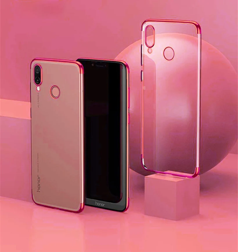 Ultra Thin Soft Transparent TPU Case For Huawei Honor 8x clear plating bumper cover Honor 8x Huawei Phone Case Capa (2)