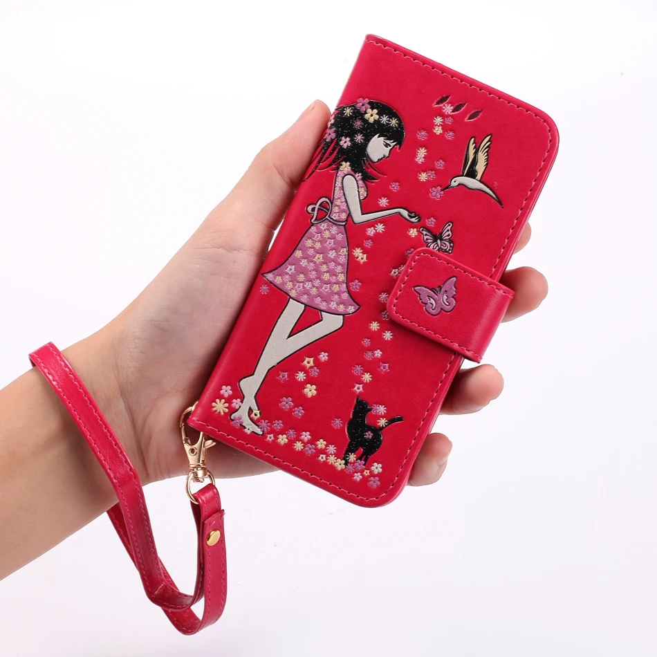 for S3 S4 S5 S6 edge Coque Luxury Green Luminous 3D Painting Flip Wallet Back Cover Samsung Galaxy S8+ S8 S7 edge S8 Plus Case (12)