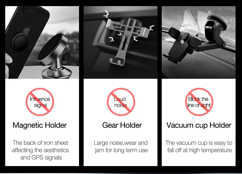 Garvity Car Phone Holder For iPhone Xiaomi Huawei Samsung (4)