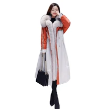 New Fashion Women Faux Fur Parkas Coats Fur Collar Plus Size Long Cotton Jacket Ladies Plus Velvet Warm Winter Parka Female Coat New Fashion Women Faux Fur Parkas Coats Fur Collar Plus Size Long Cotton Jacket Ladies Plus Velvet Warm Winter Parka Female Coat