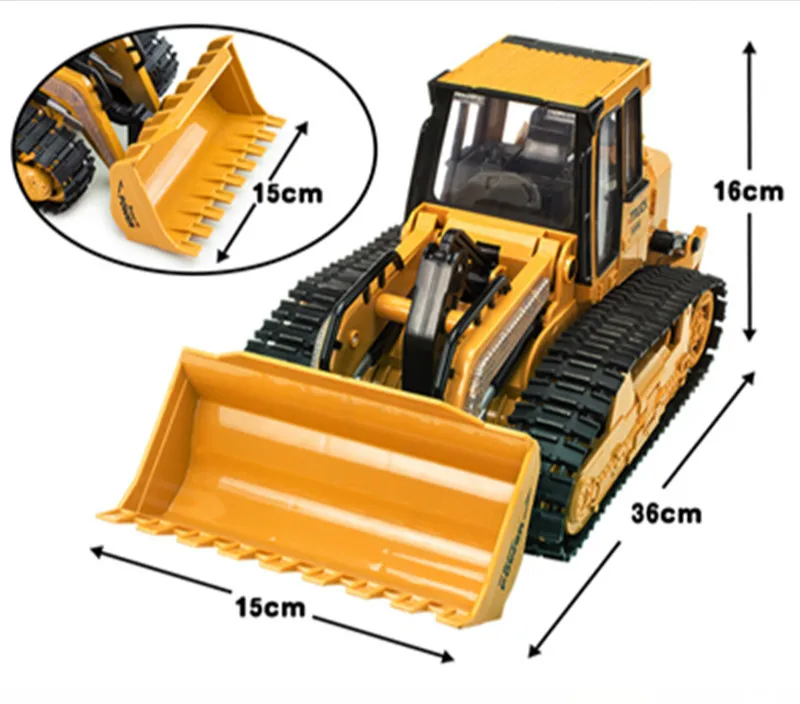 RC грузовик 6CH бульдозер гусеничный трактор имитация на дистанционном управлении строительный Автомобиль Электронные игрушки игра хобби модель