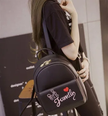 Adrette Durch Frauen Rucksack Mini Mädchen Im Dhl Teenageralter Oder Ems Für Brief Drucken Schultaschen Pu Schwarzes 100 Stücke leder SSXY4r