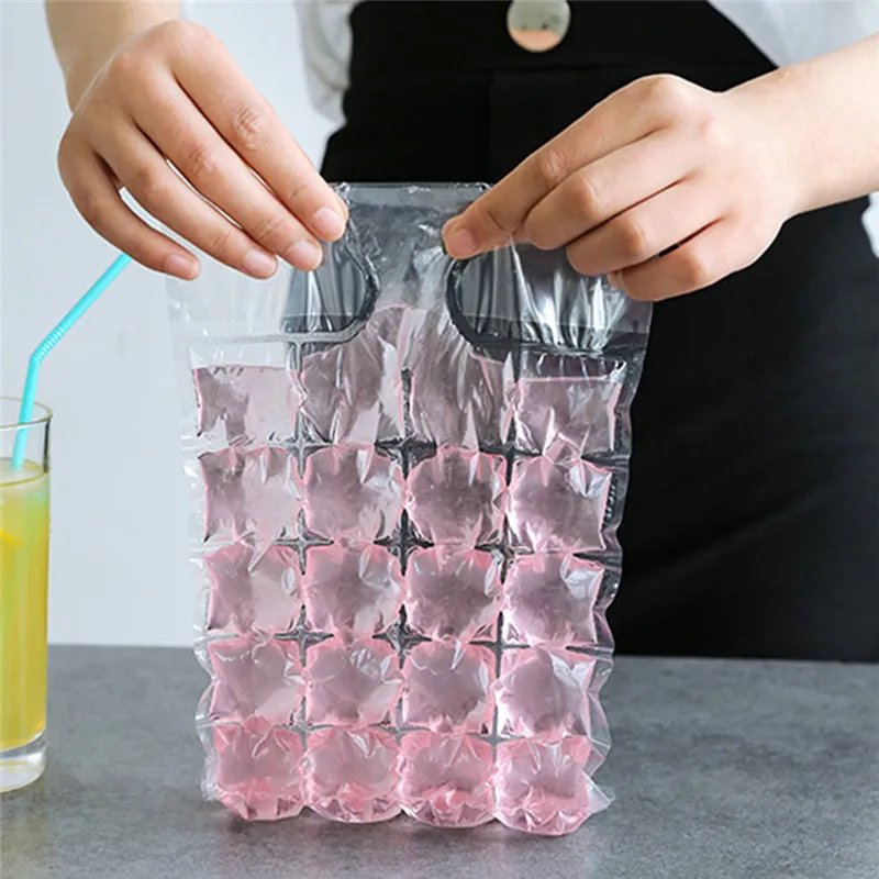 10pcs/lot DIY Disposable Ice Maker Bags Cold Pack Ice Cube Bag Mold Bar
