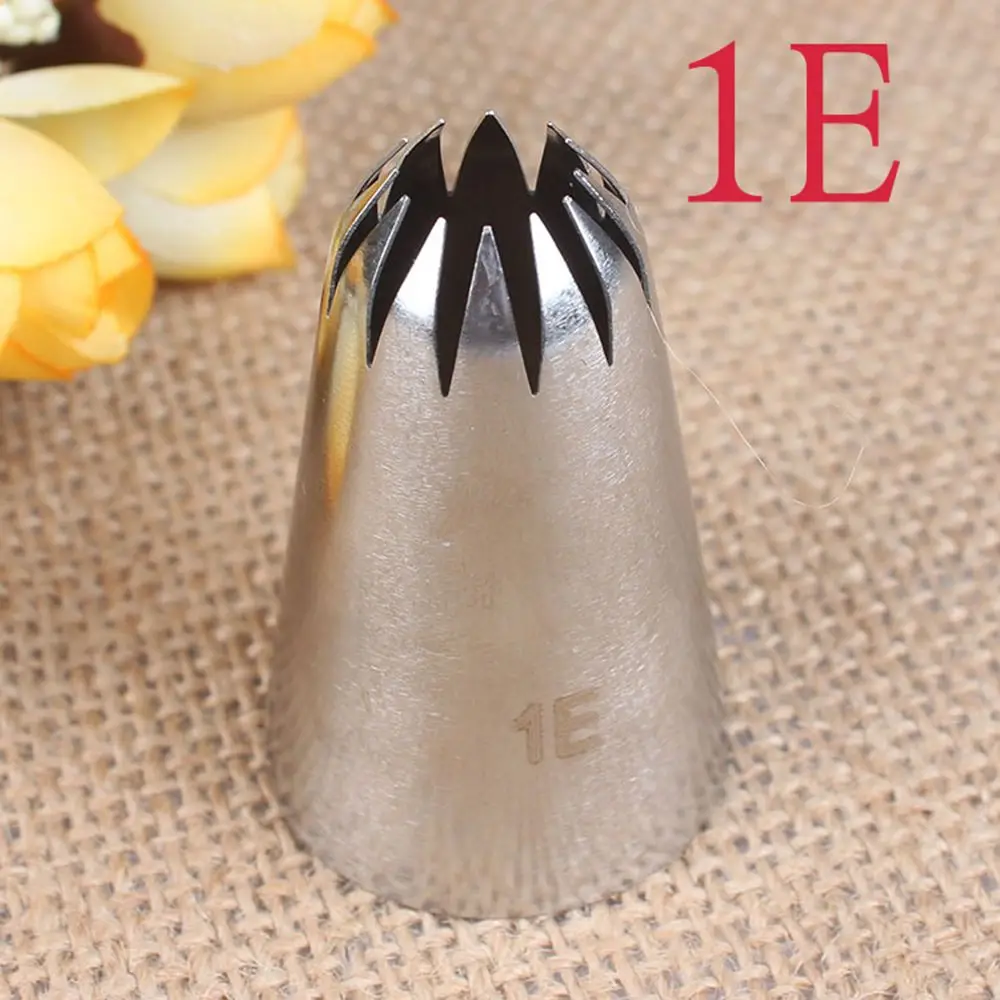 

LINSBAYWU #1E Large Size Metal Cream Tips Stainless Steel Piping Icing Nozzle Pastry Kitchen Tool Accessory кондитерские насадки