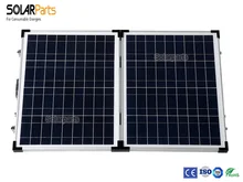 Solarparts 1x100W tempered glass laminated polycrystalline silicon solar cell modules panel foldable box charger camping