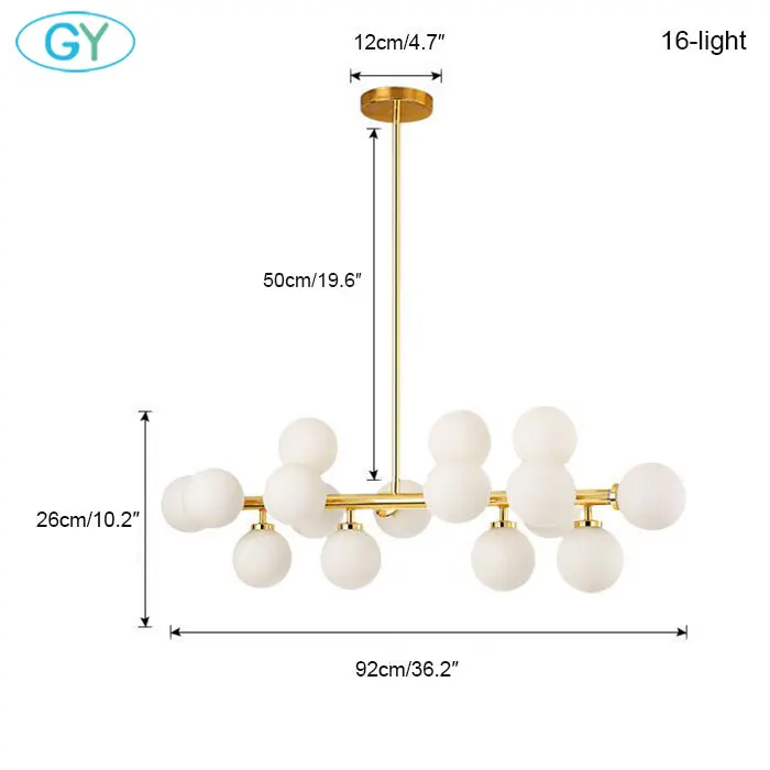Молекулярные люстры люстра современный подвесной светильник s Скандинавское искусство Глобус стеклянный абажур для столовой светильник