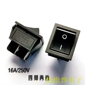 

Queen rocker switch 4 feet 2 files KCD4-201 black power rocker switch 16A / 250V 30 Zhi
