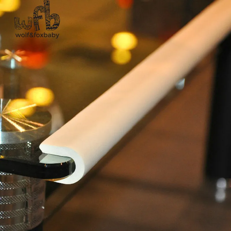 Murah New Gratis Pengiriman 2 m Bayi bumper jalur Bayi Keselamatan Pojok pelindung Tabel Ujung Pojok Cushion Jalur dengan 3 M Sticker u jenis