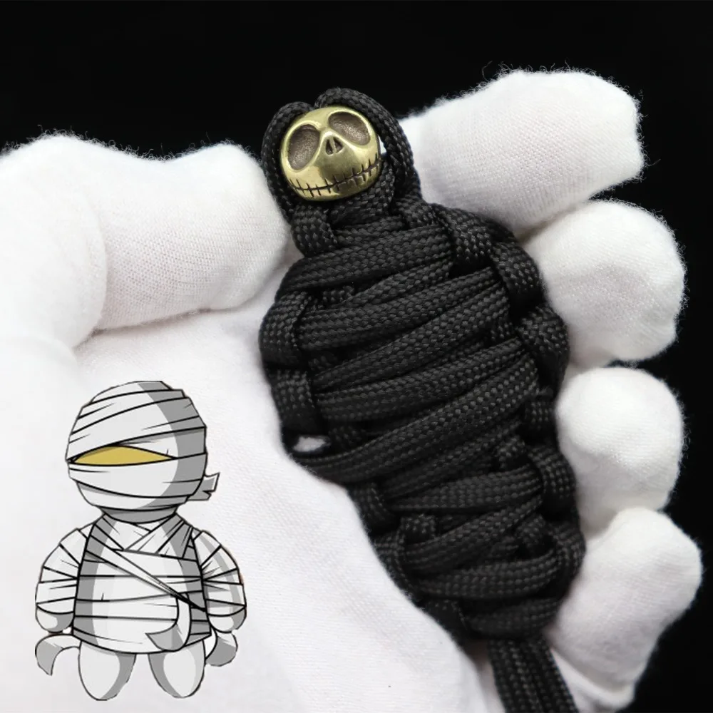 2M 7 Core Paracord Pure Copper DIY Mummy Pumpkin Knife Beads Brass Halloween Skull Beads Rope EDC Tools Survival Paracord Beads 2M 7 Core Paracord Pure Copper DIY Mummy Pumpkin Knife Beads Brass Halloween Skull Beads Rope EDC Tools Survival Paracord Beads