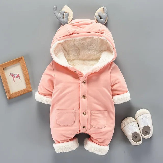 

Baby Kids Winter Warm Jumpsuits Onesies Newborn Baby Plus Velvet Thickening Climbing Clothes Infant Toddlers Casual Rompers