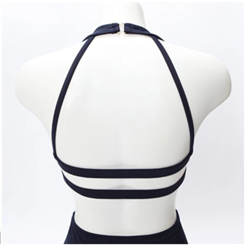 One Piece Swimwear Sexy Women Waist Hollow Sleeveless Backless Solid Black Swimwear Beach String Bathing Suit Bodysuit Beach Wear (10)