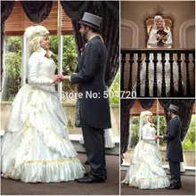On sale R-059 19 century Vintage Costumes Victorian Gothic Lolita dress/Civil War Southern Belle Halloween dresses