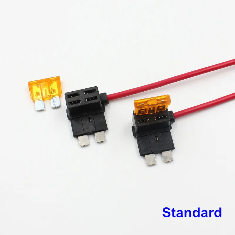 Rockeybright 5A 10A 30A Blade Fuse Boxes Holder Add A Circuit Standard Mini Micro Car Piggy Back Fuses Tap Dual Circuit Adapter