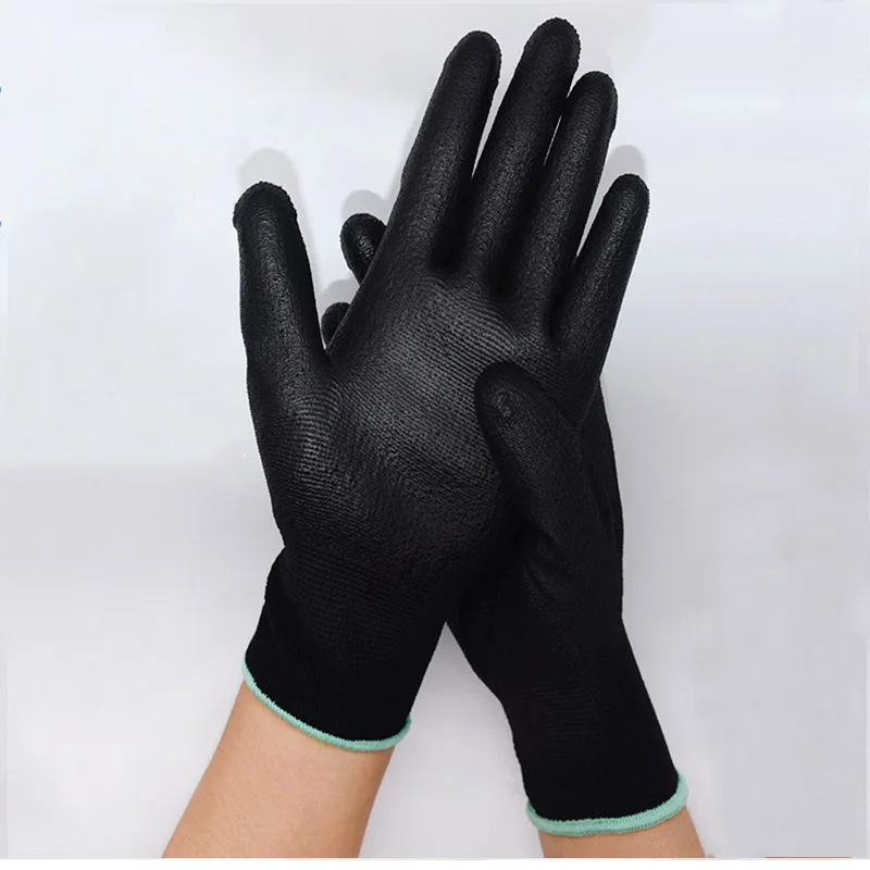 1 пара с полиуретановым покрытием рабочие перчатки нейлон вязаные перчатки для водителя работника строителей Садоводство защитные перчатки перчатки нитриловые перчатки рабочие Перчатки перчатки женские