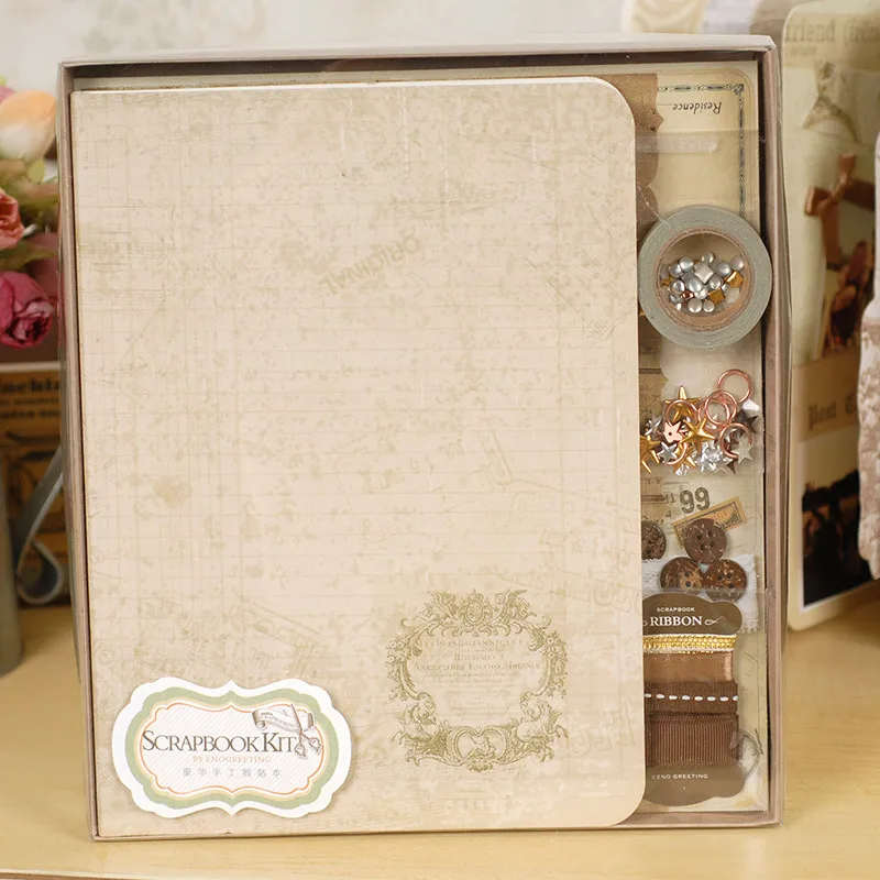 Купить Домашний декор  Eno Greeting vintage album photo scrapbook kit  flower diy photo album