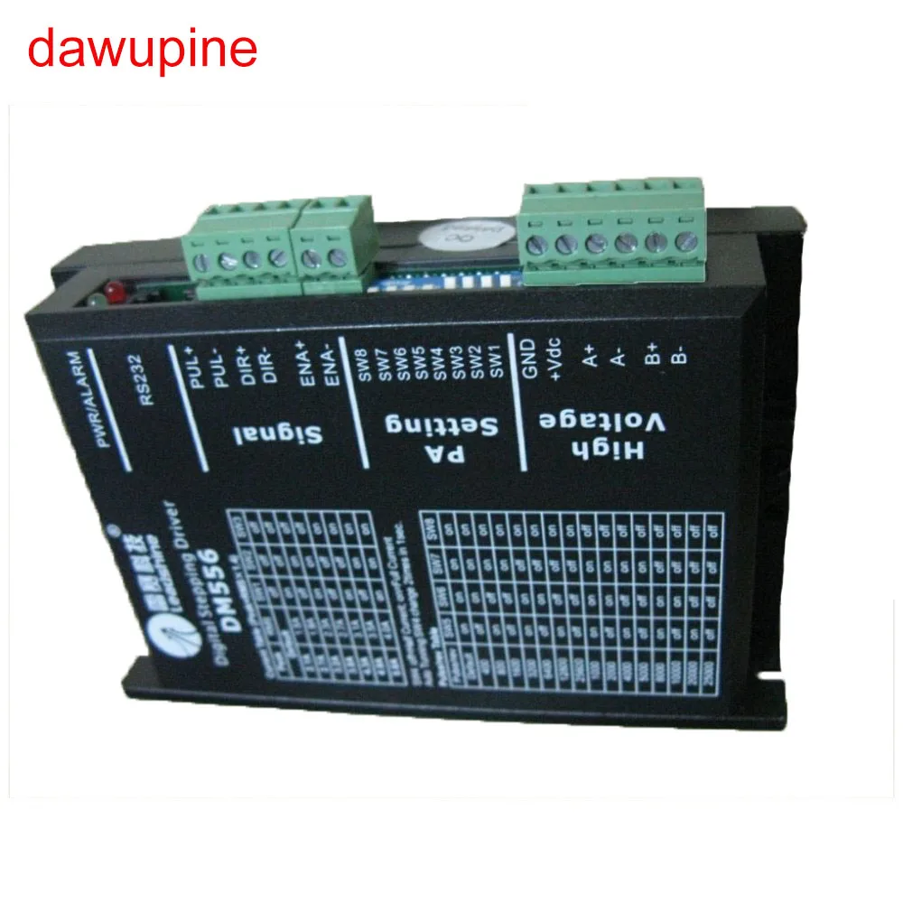 

dawupine Stepper Motor Controller Leadshine DM556 2-phase Digital Stepper Motor Driver 18-48 VDC 2.1A to 5.6A NEMA23 NEMA34