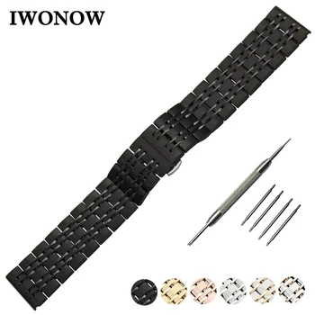 

Stainless Steel Watch Band 18mm 20mm 22mm for Timex Weekender Expedition Butterfly Buckle Strap Wrist Belt Bracelet + Spring Bar