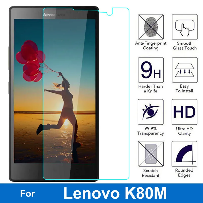 0.26 мм взрывозащищенный Передняя ЖК Закаленное Стекло Пленка Для Lenovo K80M K80 K 80 TD-LTE