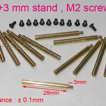 28+ 3 мм(12 шт.) Латунная Статуэтка/скоба/Дырокол с M2-4mm винт для камеры безопасности модуль печатной платы установка в сборе