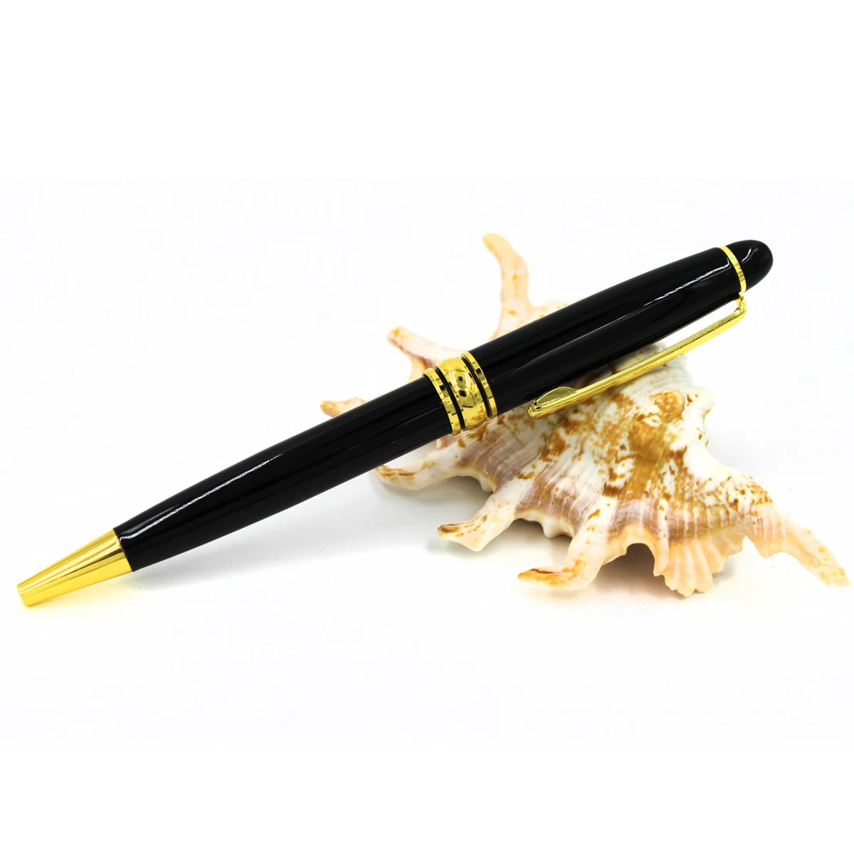 5 개 / 몫 금속 볼펜 밝은 크롬 볼펜 검은 금속 펜 골드 부품 높은 품질의 금속 볼펜