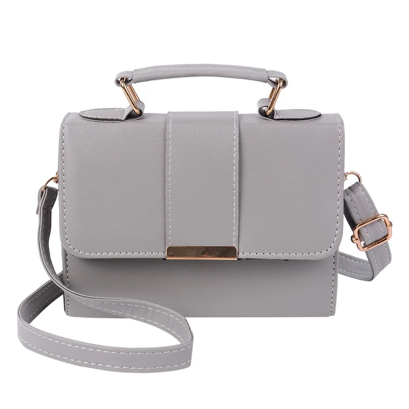NIBESSER летняя модная женская сумка кожаные сумки PU сумка на плечо маленькая сумка через плечо с клапаном для женщин сумка-мессенджер для женщин - Цвет: Серый