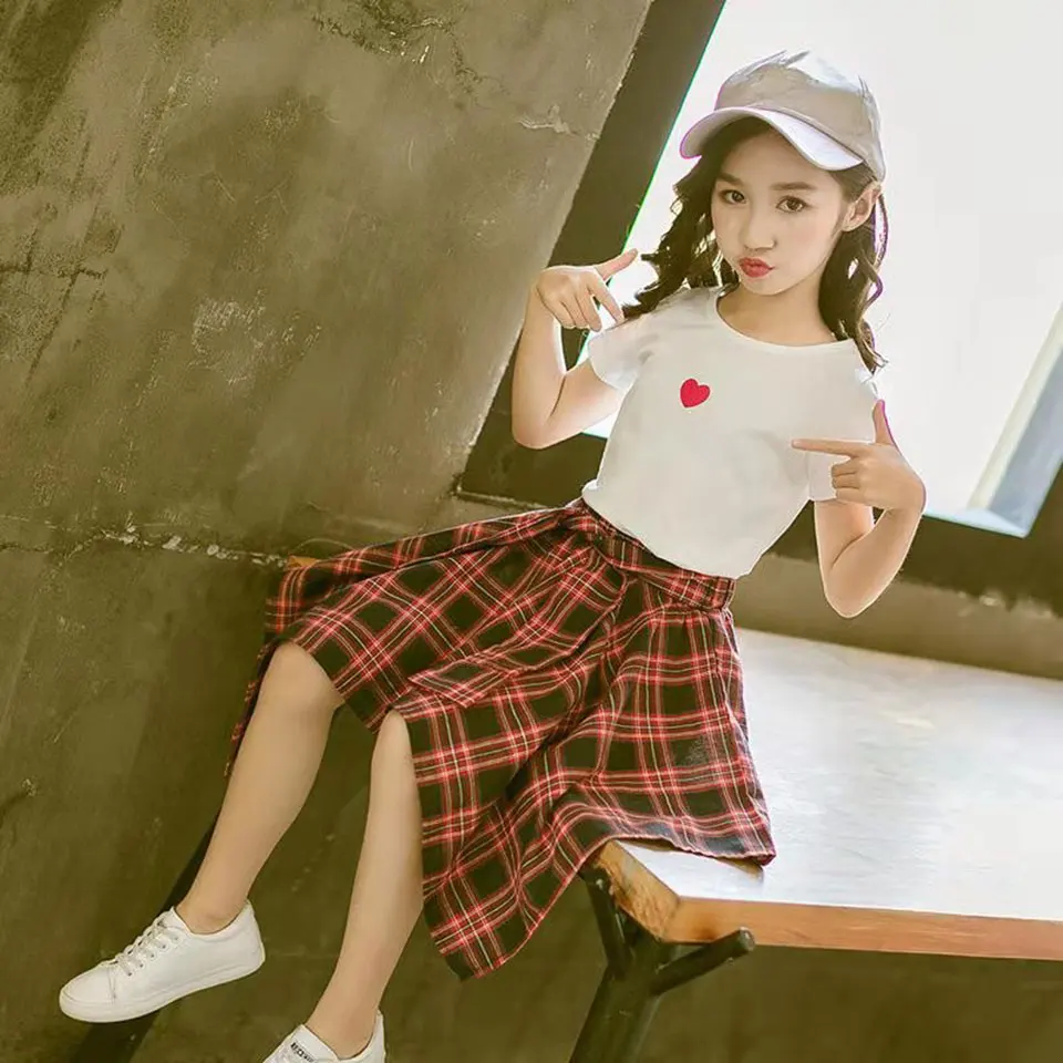 

Children Clothing Sets Outfit Costume For Kids Girls Suit 2019 Summer Girls Clothes Tracksuits For 3-12Yrs Girls Clothing Sets