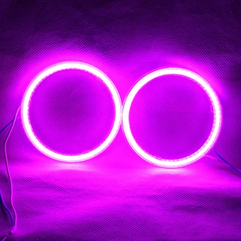 

Angel Eyes COB Light LED DRL With Cover For Car Headlights Motorcycle LED Light - 2PCS( Pink Color)