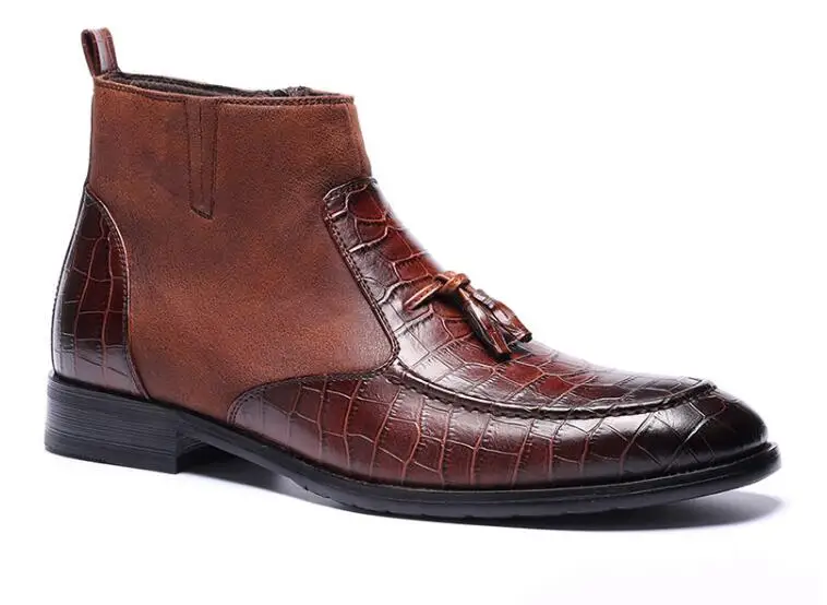 Zapatos En Ocasional Vestido Botines Chocolate Negocio Hombre De Pies Oxford Punta Los Hombres Patchwork Classique BaqrB0w