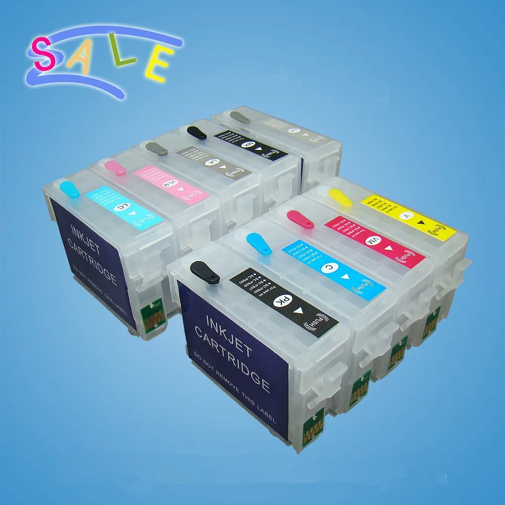 Surecolor P600 многоразовый картридж с дуговым чипом для Epson T7601 T7609 9 цветов SC P600|refillable