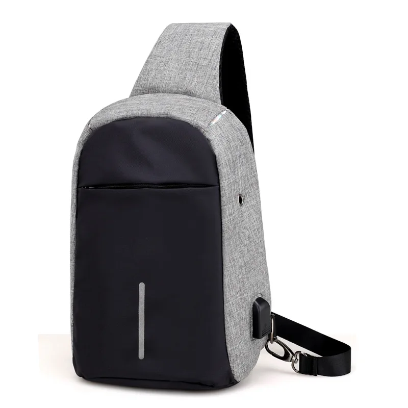 2018 Новое поступление мужской сумки на плечо зарядка через usb Crossbody Для мужчин Anti