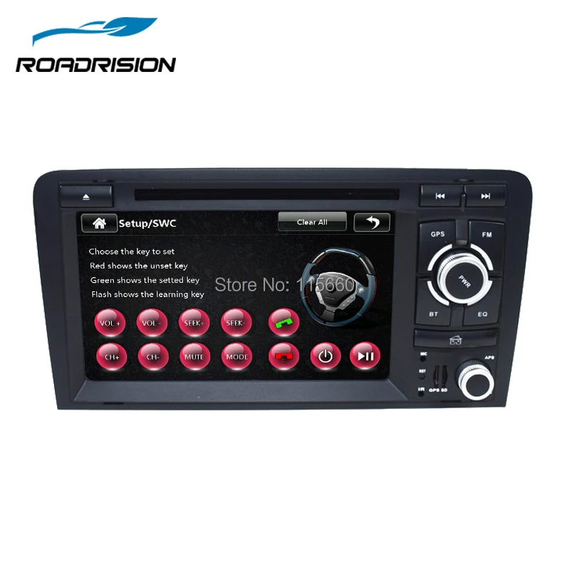 Автомобильный dvd плеер RoadRision 7 дюймовый емкостный экран 2Din для Audi A3/S3 2002 2011 Canbus