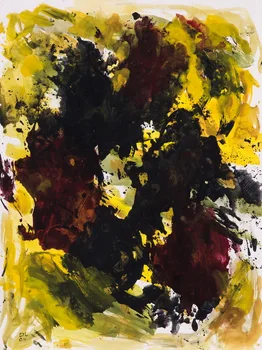 

Handed modern handmade abstract painting on oil canvas for living room decor and wallpaper