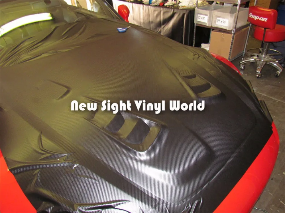 

Black Carbon Fiber Car Vinyl Wrap Film For Car Decal Bubble Free Size:1.52*30m/Roll