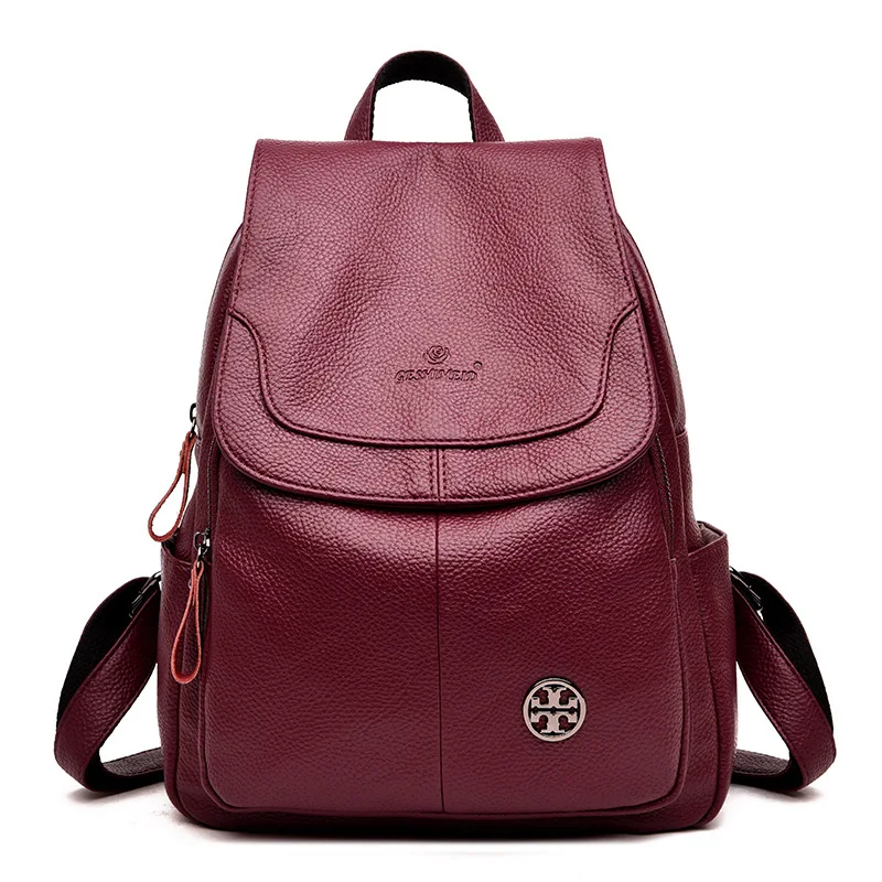 

High Quality Fashion Leather Women Backpack Female Backpack Schoolbags For Teenage Girls Daily Bag Korean Style Backpack Mochila