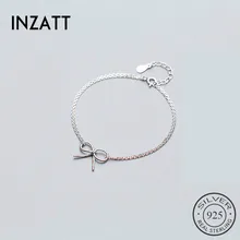 INZAT классический двойной браслет с бантами для женщин Свадебные 925 пробы серебро розовое золото цвет модные украшения подарок для влюбленных