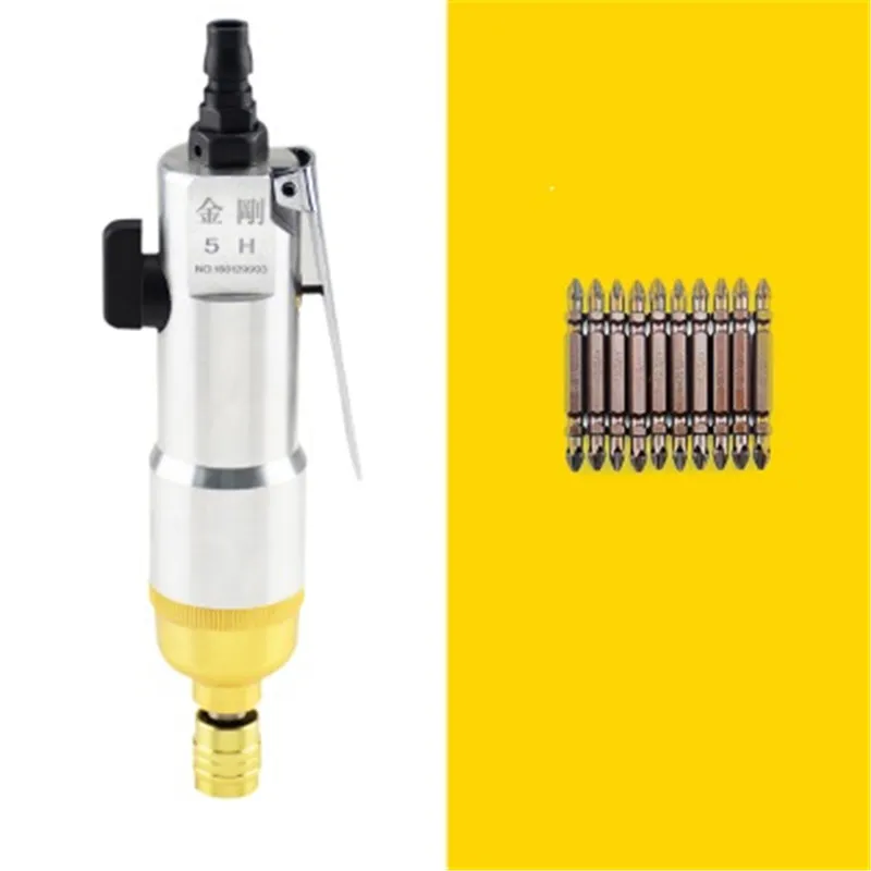 

Air Screwdriver 5H Wind Approved Pneumatic Screwdriver Pneumatic Tools Hardware Tools + 10PCS Phillips Screwdriver Heads