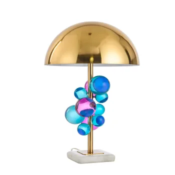 

Modern Ball Table Lamp Crystal Bedside Lamp Bedroom Living Room Table Lights Home Deco Desk Lamp Cover Loft Study Desk Light