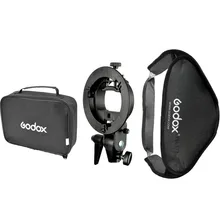 Floading Adjustable Godox 60 x 60cm Flash Softbox Kit with S-Type Bracket Bowen Mount Holder For Camera Photo Studio