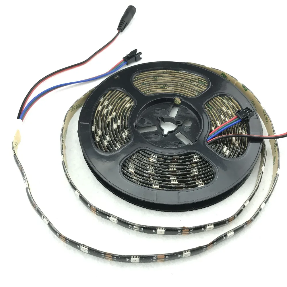 30 светодиодов/м 5 м WS2815 DC12V Адресуемая полноцветная RGB 5050 Светодиодная лента