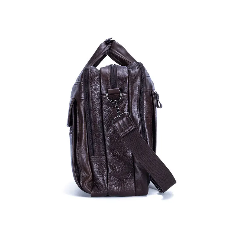 100% echtem Leder herren Aktentaschen für Männliche Business Handtaschen Kausalen Laptop Taschen Messenger Taschen Große Reise Computer Tasche