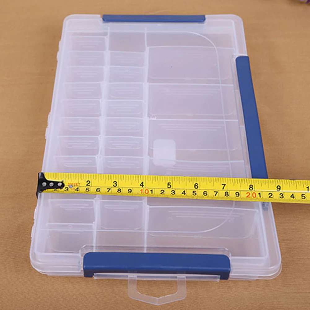 

Box Rings Earrings 28 Compartment Nail Art Transparent Jewellery Organizer Rectangle Storage Case Beads Display Container Clear